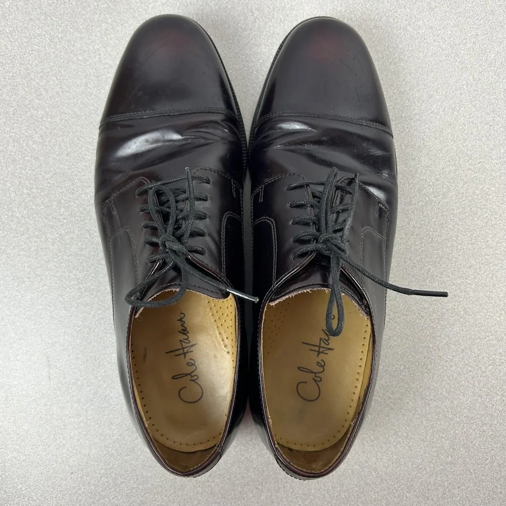 Cole Haan Shoes Mens Size‎ 10M Brown Leather Cap Toe Oxford Dress Lace Up